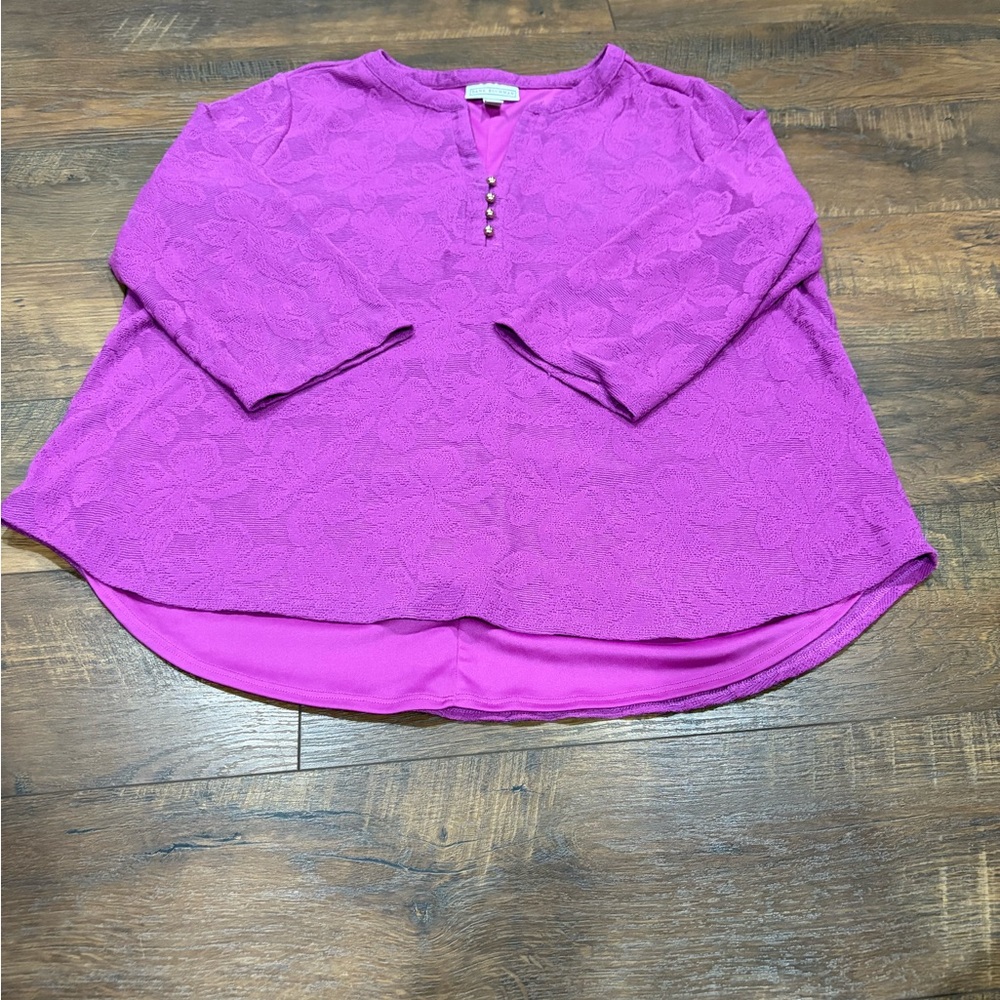 Dana Buchman Purple top blouse xxl